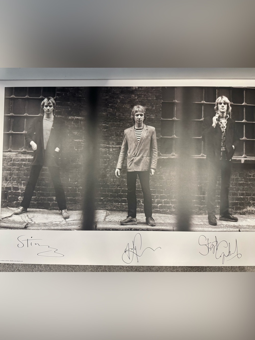 Black & White Signed The Police Print